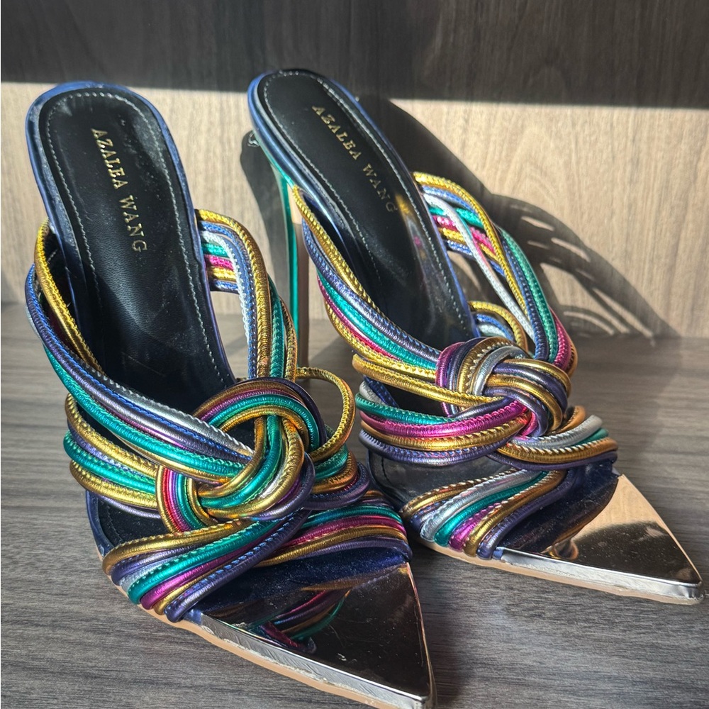 Multicolor Strappy Women's Heels